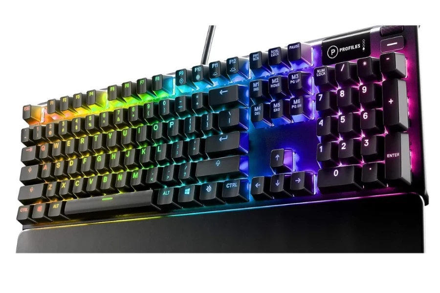 Papan keyboard gaming mekanis hibrid dengan layar pintar OLED