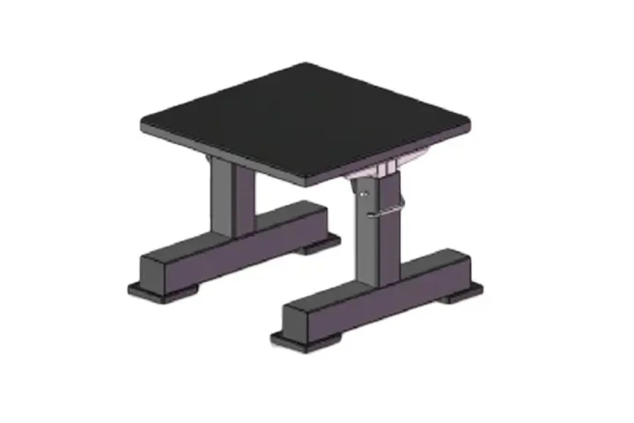 Caja plyo ajustable de metal con plataforma antideslizante de goma.