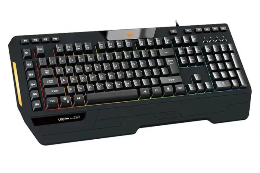 On-board gaming keyboard with programmable macro keys