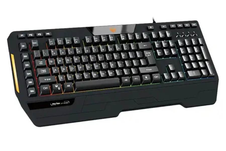 Keyboard gaming terpasang dengan tombol makro yang dapat diprogram