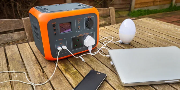 Wireless charging lithium battery backup for use off grid