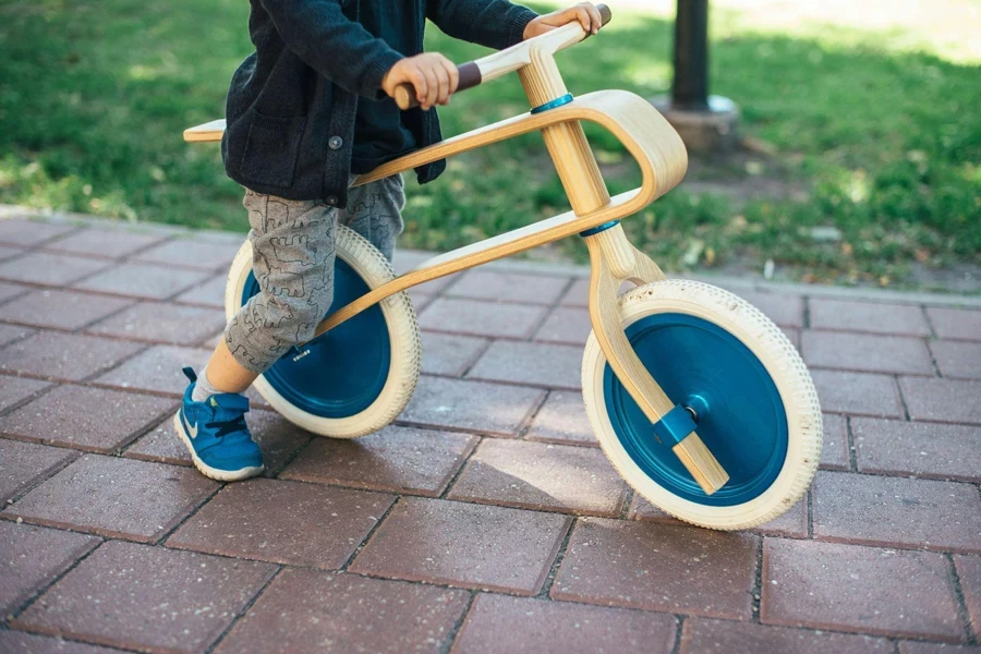 wooden balance bike