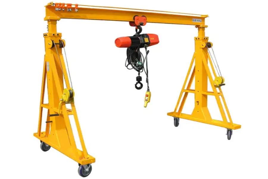 Gantry crane seberat 1 ton dengan ketinggian yang dapat disesuaikan dengan winch