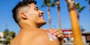 A man with healthy skin