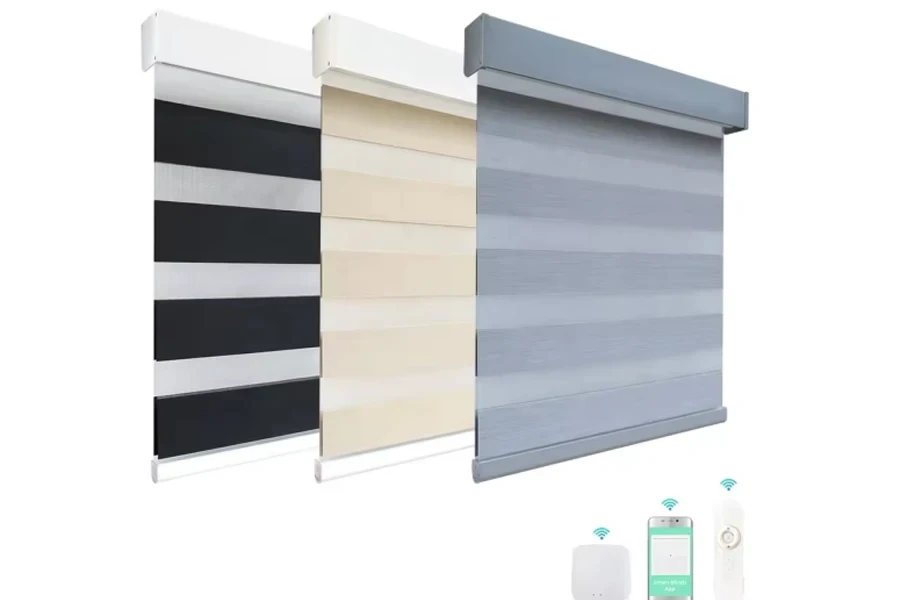 Cortinas motorizadas para janelas inteligentes blackout