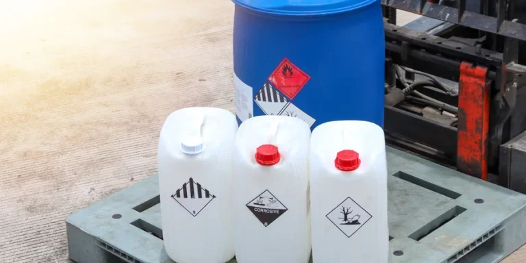 Chemical symbols on chemical product
