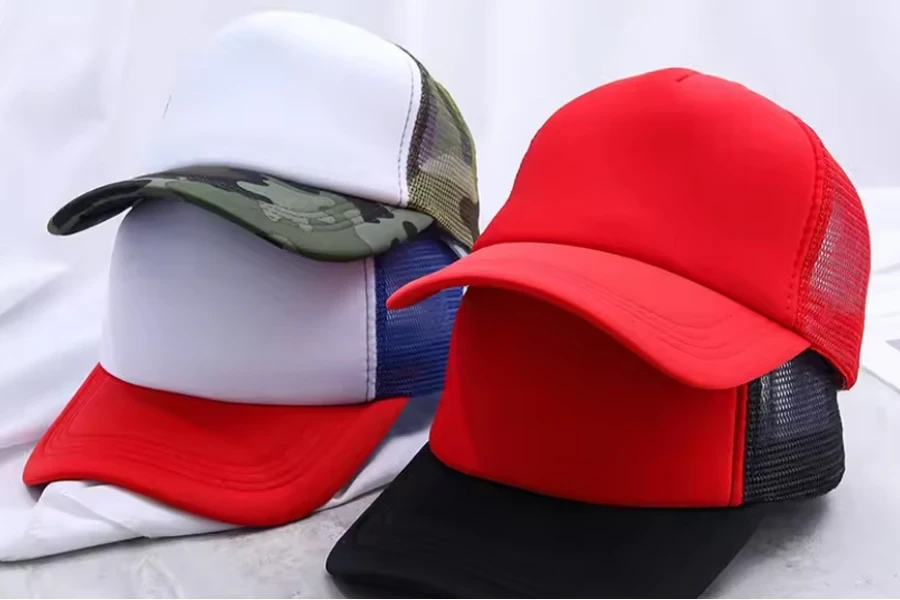 Topi Snapback Bisbol Jaring Katun Datar Terstruktur Klasik Logo Bordir 3D Kustom