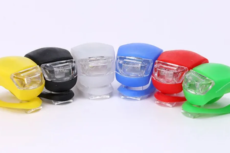 Front and Rear Mini Silicone Frog-shaped Bicycle Light