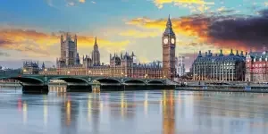London at sunset