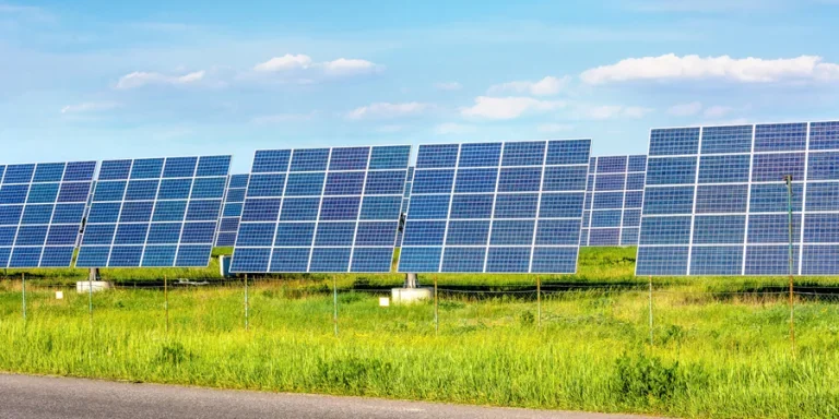 Solar station along the road