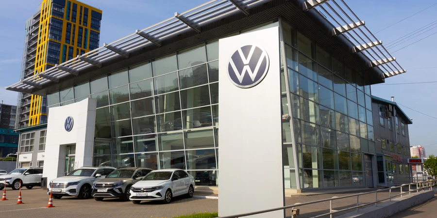 Loja de veículos da concessionária Volkswagen
