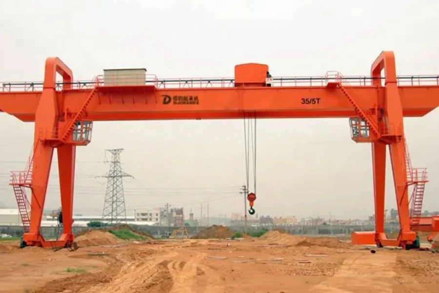 A 10-ton double girder mobile gantry crane