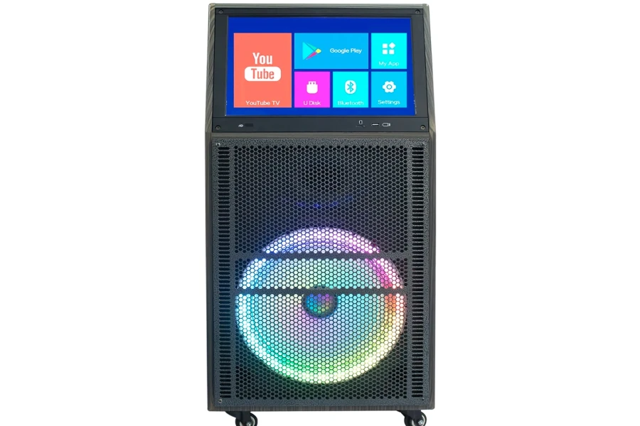 A karaoke player with android screen and in-built speaker