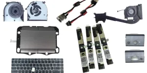 A set of laptop repair parts