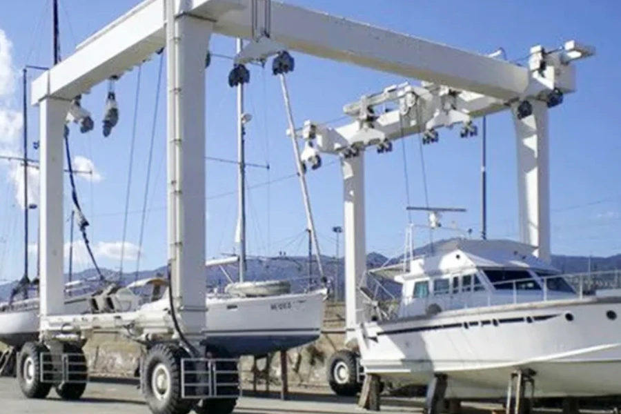 a wide-reach gantry crane with a 900 ton maximum lift