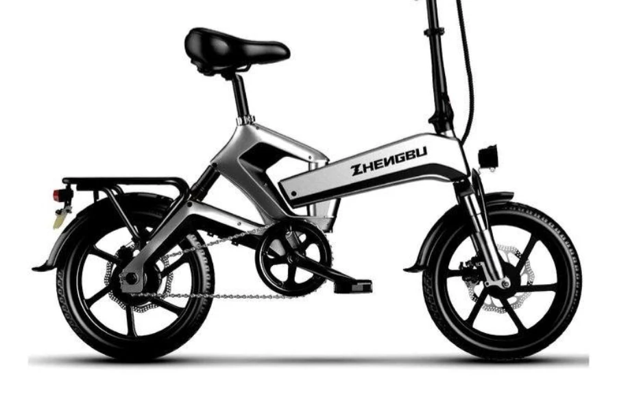 An electric bicycle on a white background