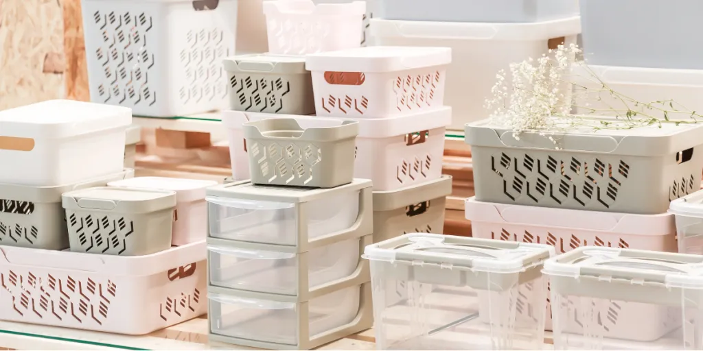 Assorted containers for home organization