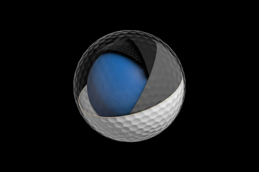 construcción de una pelota de golf