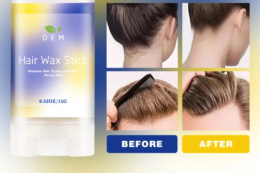 Edge control wax sticks maintain fine hair at the hairline