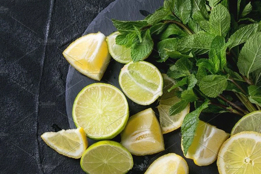 lemon and mint