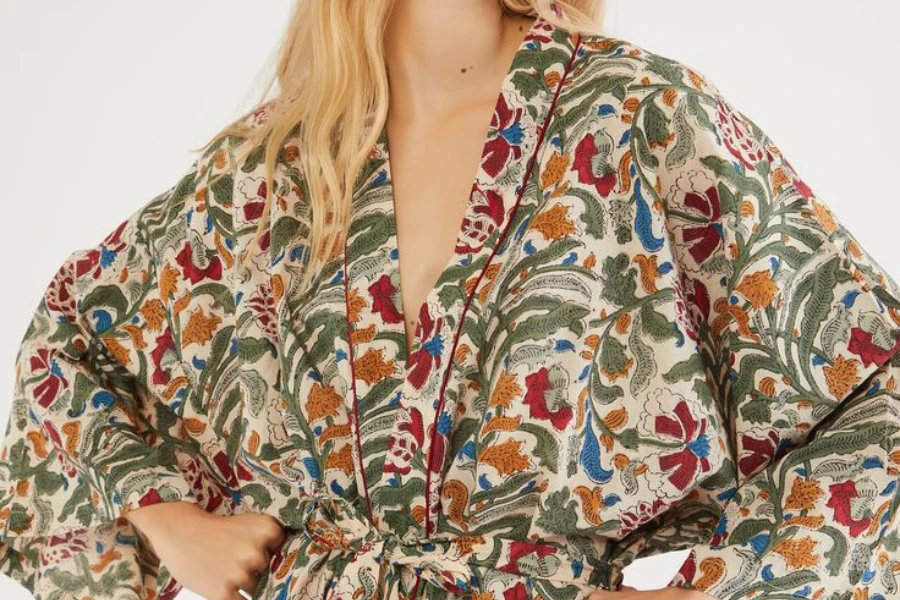 printed dressing gown