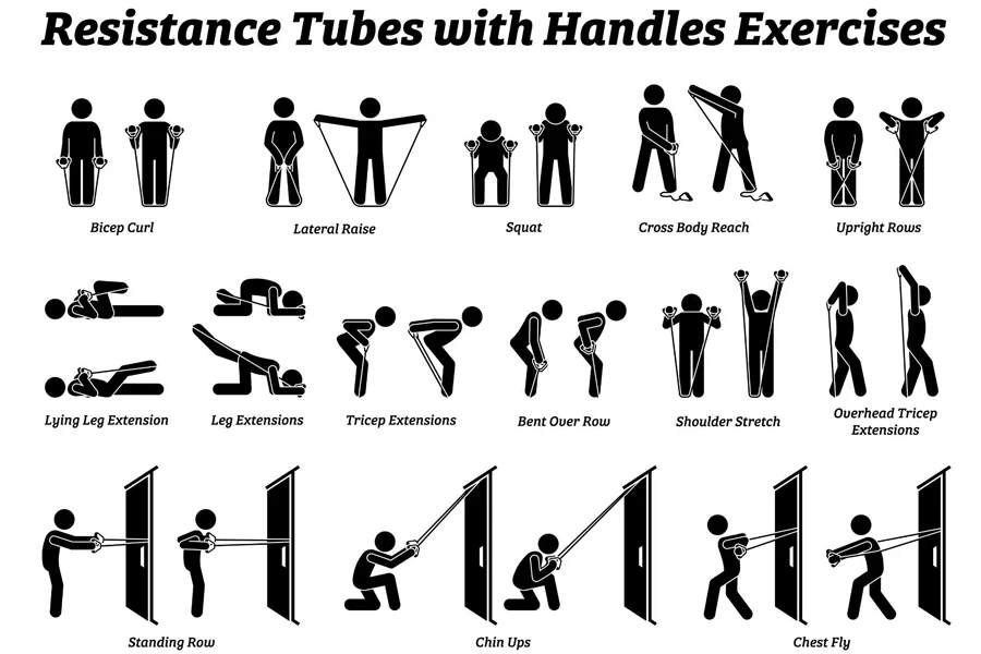 resistance tubes with handles exercises