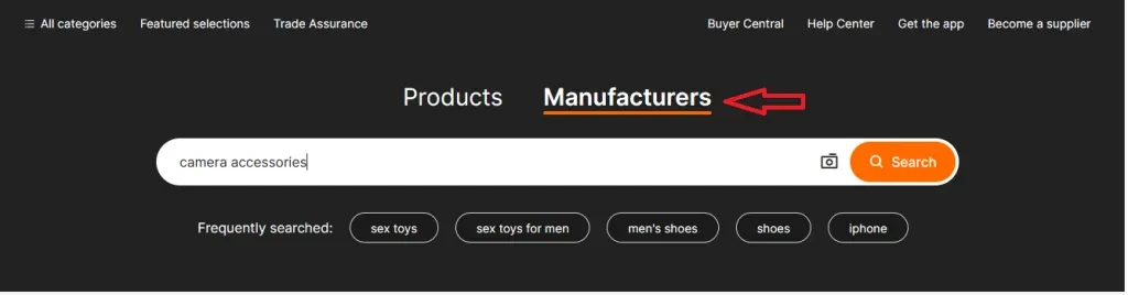 Procurando fabricantes no Alibaba.com por categorias de produtos