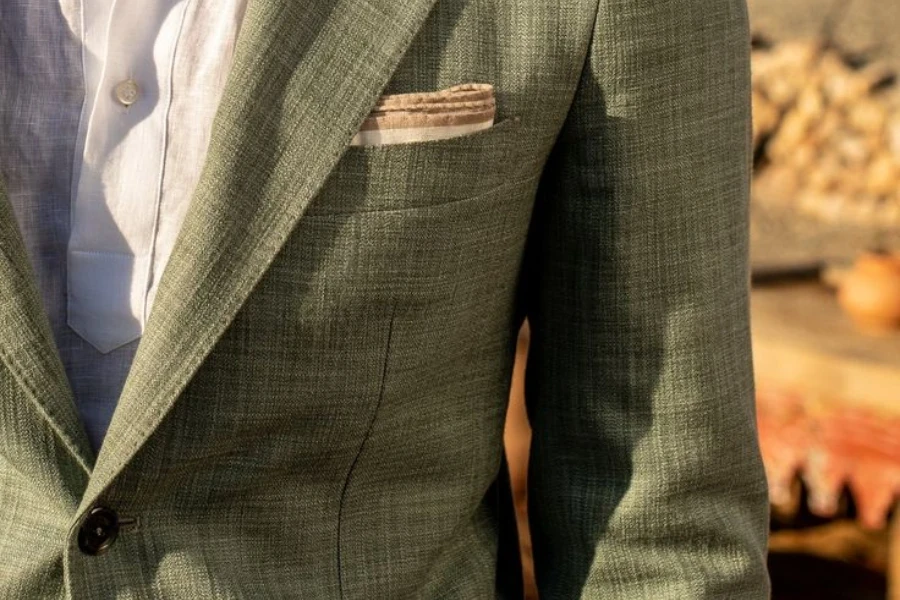 veste de costume à simple boutonnage