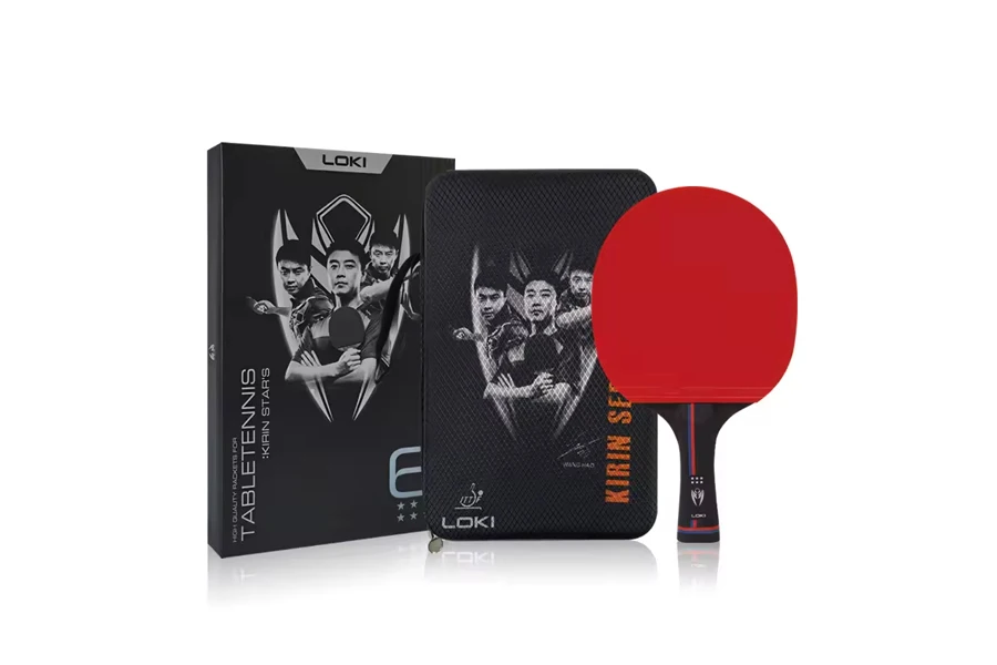 10. Raquete de tênis de mesa profissional LOKI Ping Pong K6 Star com lâmina de fibra de carbono