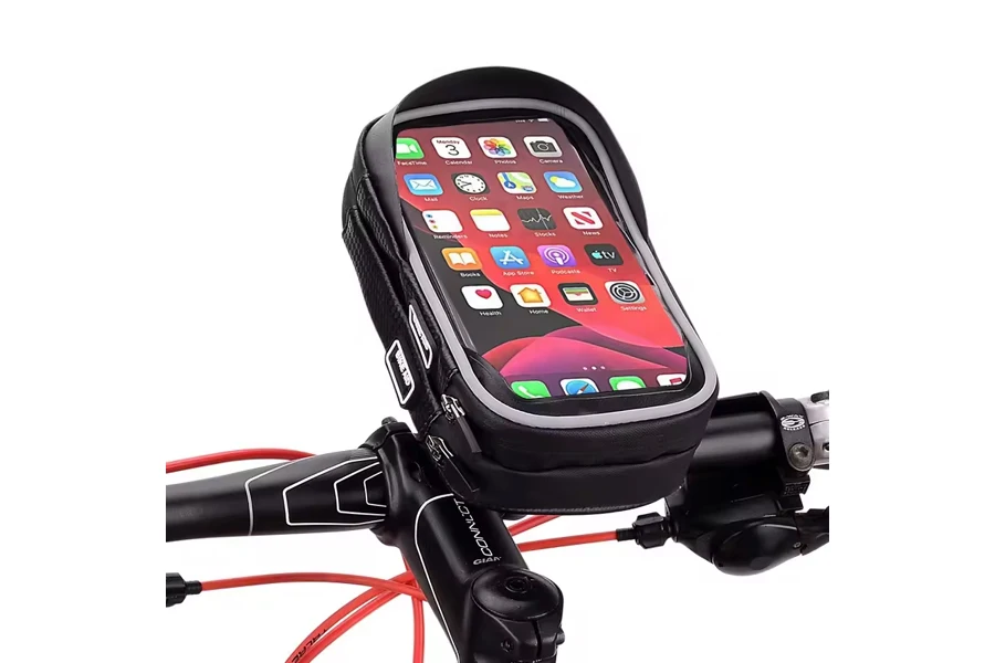 Bolsa para teléfono de bicicleta con rotación 360