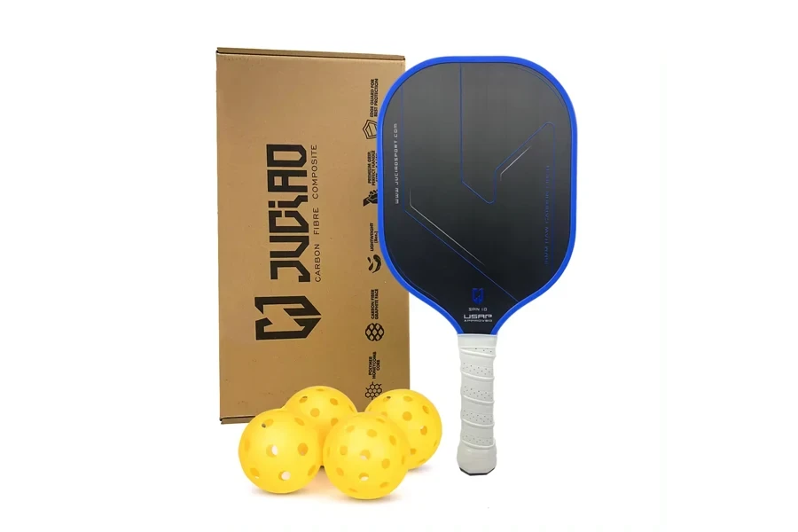 5. Paleta de Pickleball con superficie rugosa de carbono crudo y bordes de construcción de espuma unibody termoformada aprobada por JUCIAO USAPA