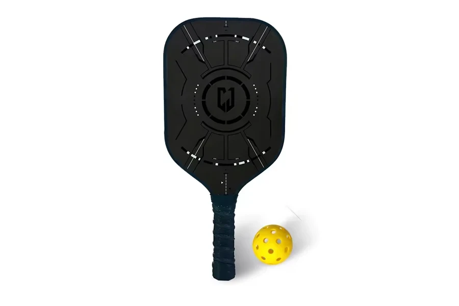 6. 2024 Desain Baru JUCIAO 100 Ton Hot Press Serat Karbon Mentah Grafit Permukaan Buram Pickleball Paddle