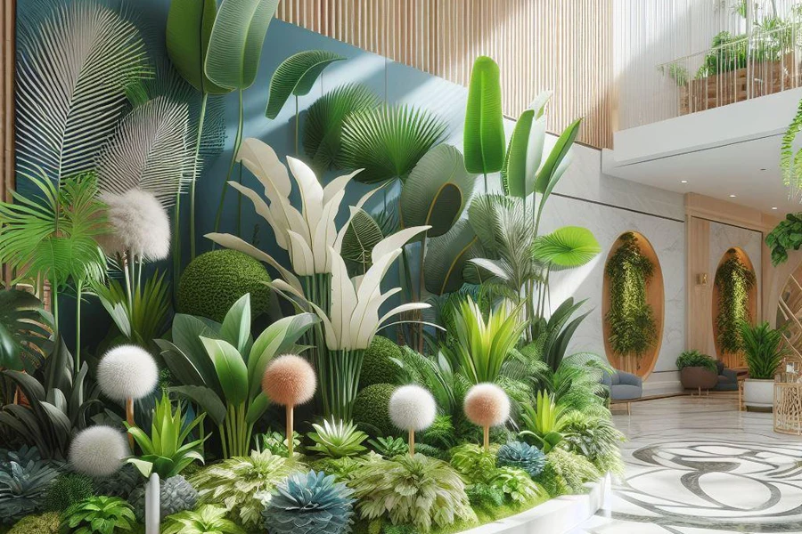 Artificial plants may come in various sizes and colors