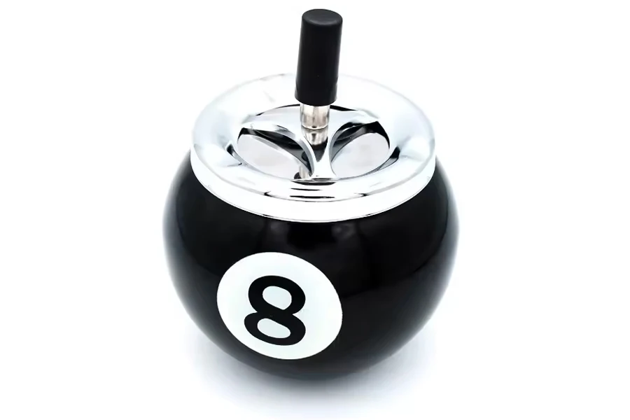 Billiard Black 8 Pool Decoration Ash Tray A Classic Touch for Game Rooms