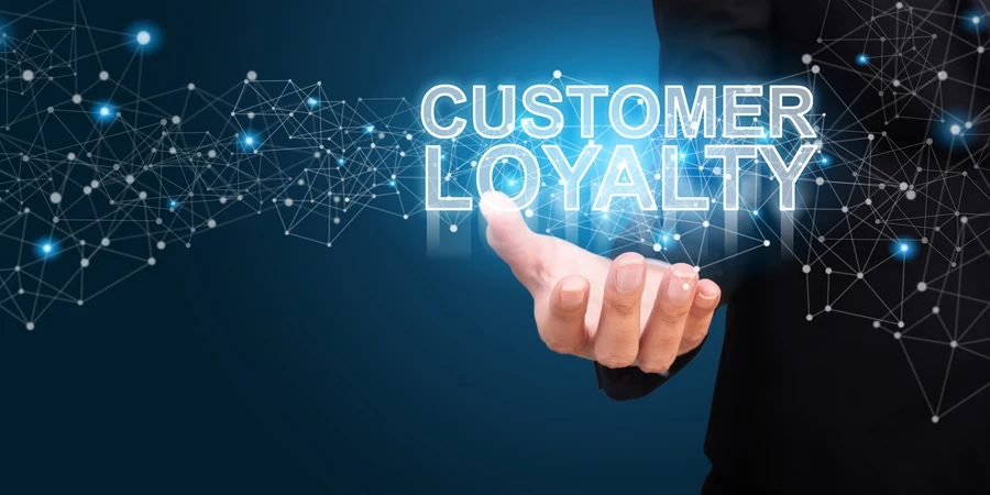 Businessman showing Customer Loyalty
