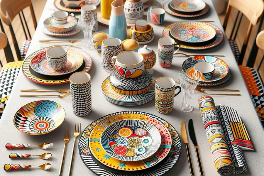 Colorful tableware is best suited for celebrations and events
