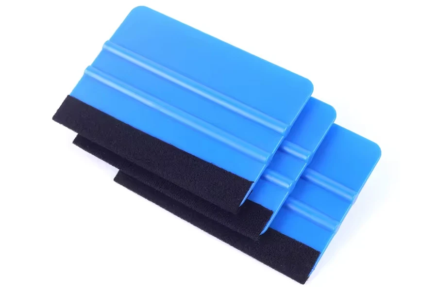 Escobilla de goma de plástico azul DCHOA para envolver vinilo de automóvil