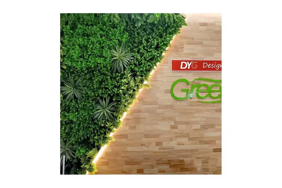 Panneaux muraux d'herbe verte de conception de bricolage