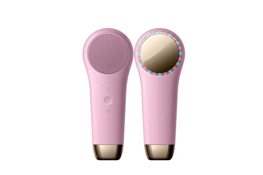 Electric Silicone Facial Cleansing Brush with Heat and Cold Compress