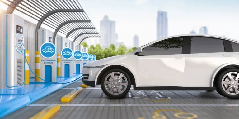Ev car or electric vehicle charge battery