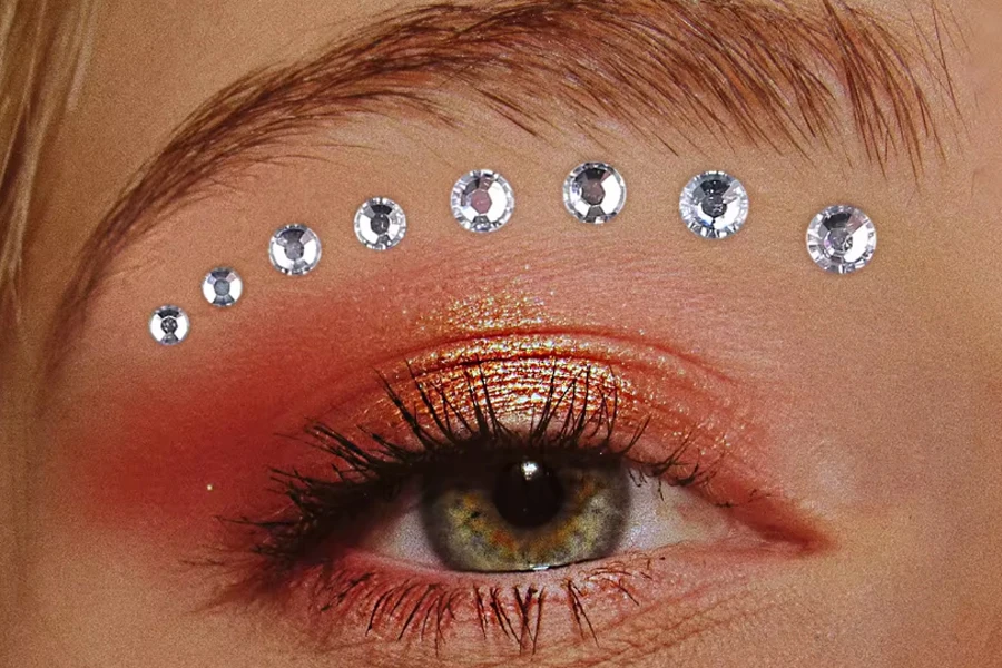 Gemas faciais, joias para os olhos, strass, cristais, pérolas, adesivos, festival, diamantes para maquiagem facial