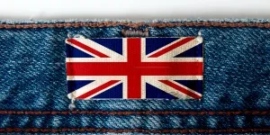 Flag on the label of the jeans