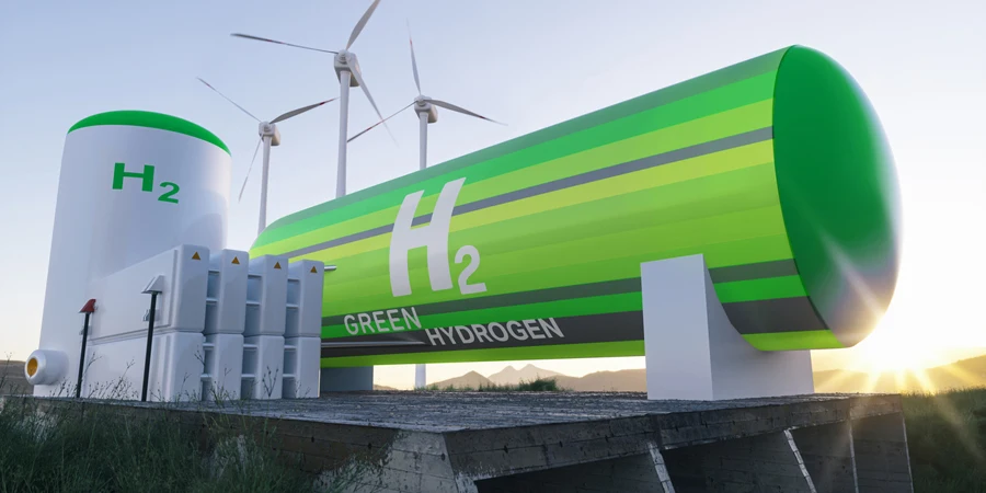 Anlage zur Erzeugung erneuerbarer Energie für grünen Wasserstoff