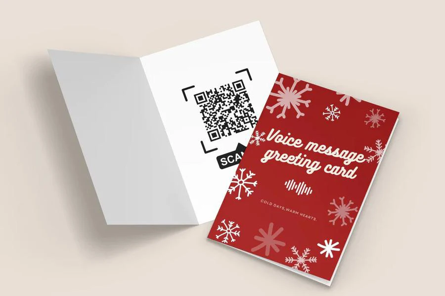 Greeting cards with a QR code
