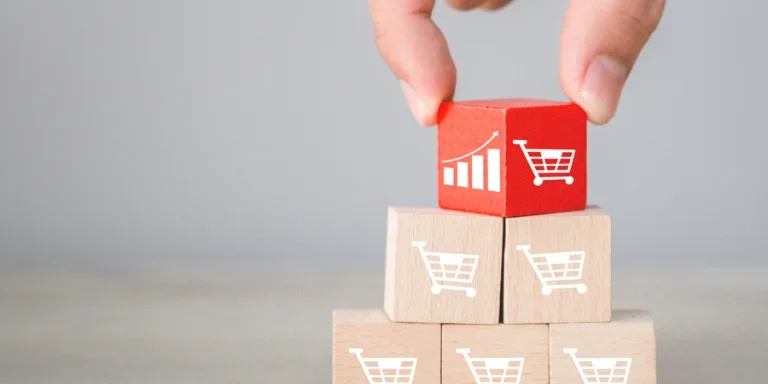 Shopping cart box on United Kingdom flag