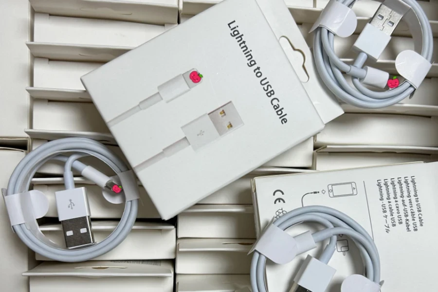 Estoque maior de 1m PD 20W USB-C para cabo Lightning