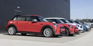Mini Hardtop display at a dealership. MINI offers cars in Countryman