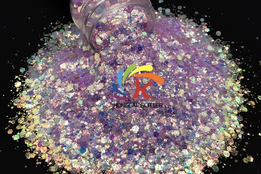 New Fashion Pink Mixed Colors Fantasy Festival Chunky Glitter
