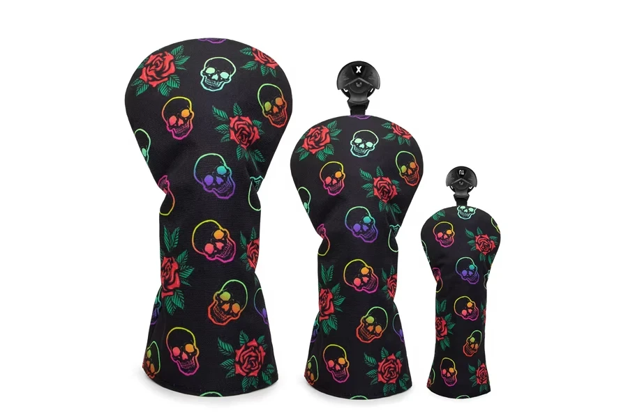 Nylon Skull-Printed Golf Club Headcovers