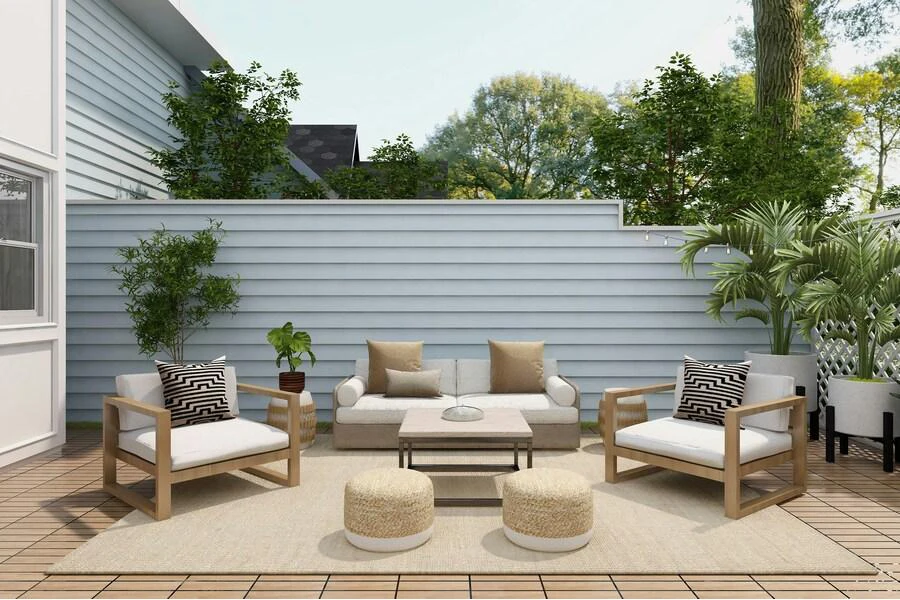 Outdoor furniture with cushion